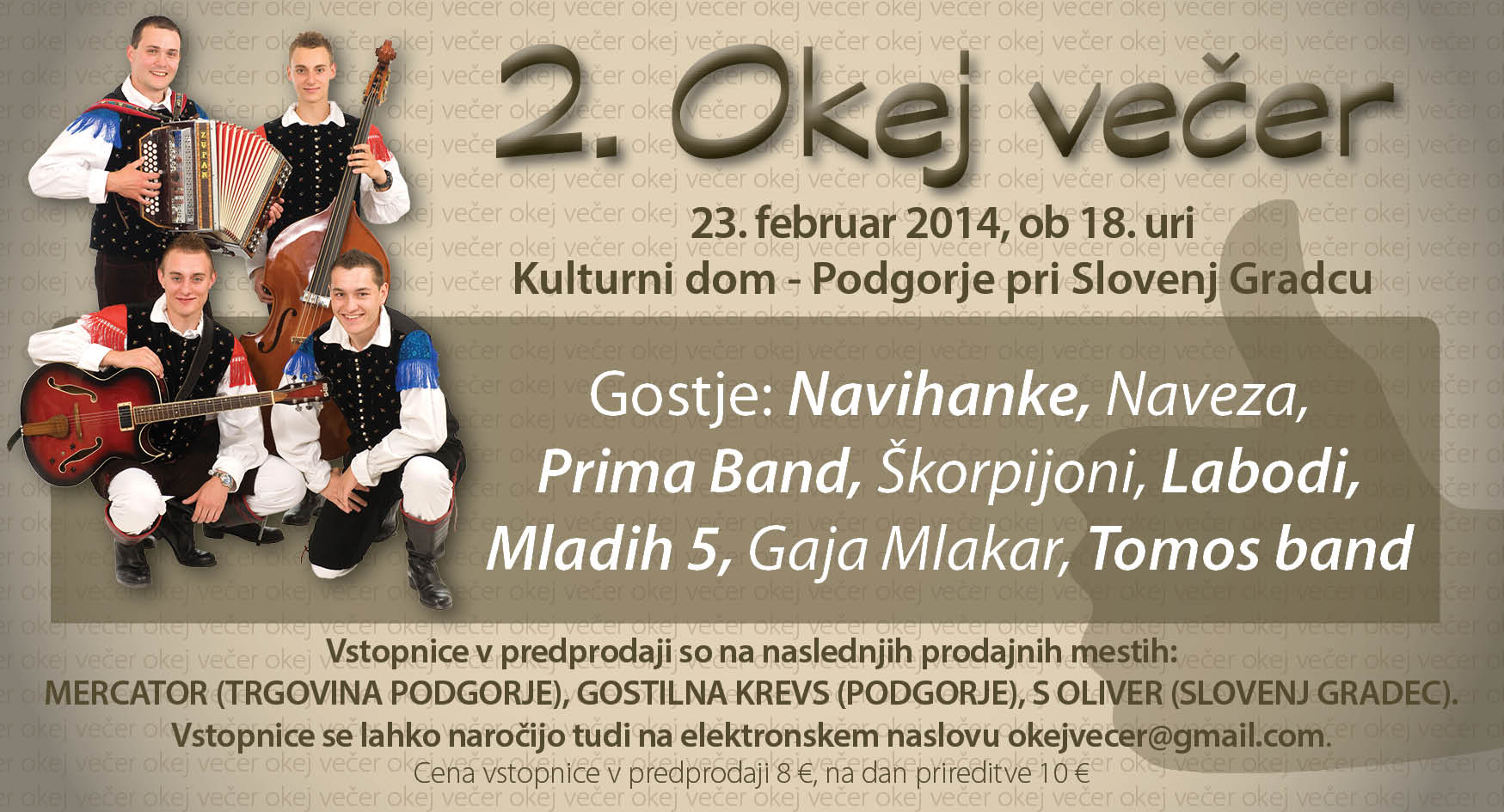 Flyer 2. Okej večer