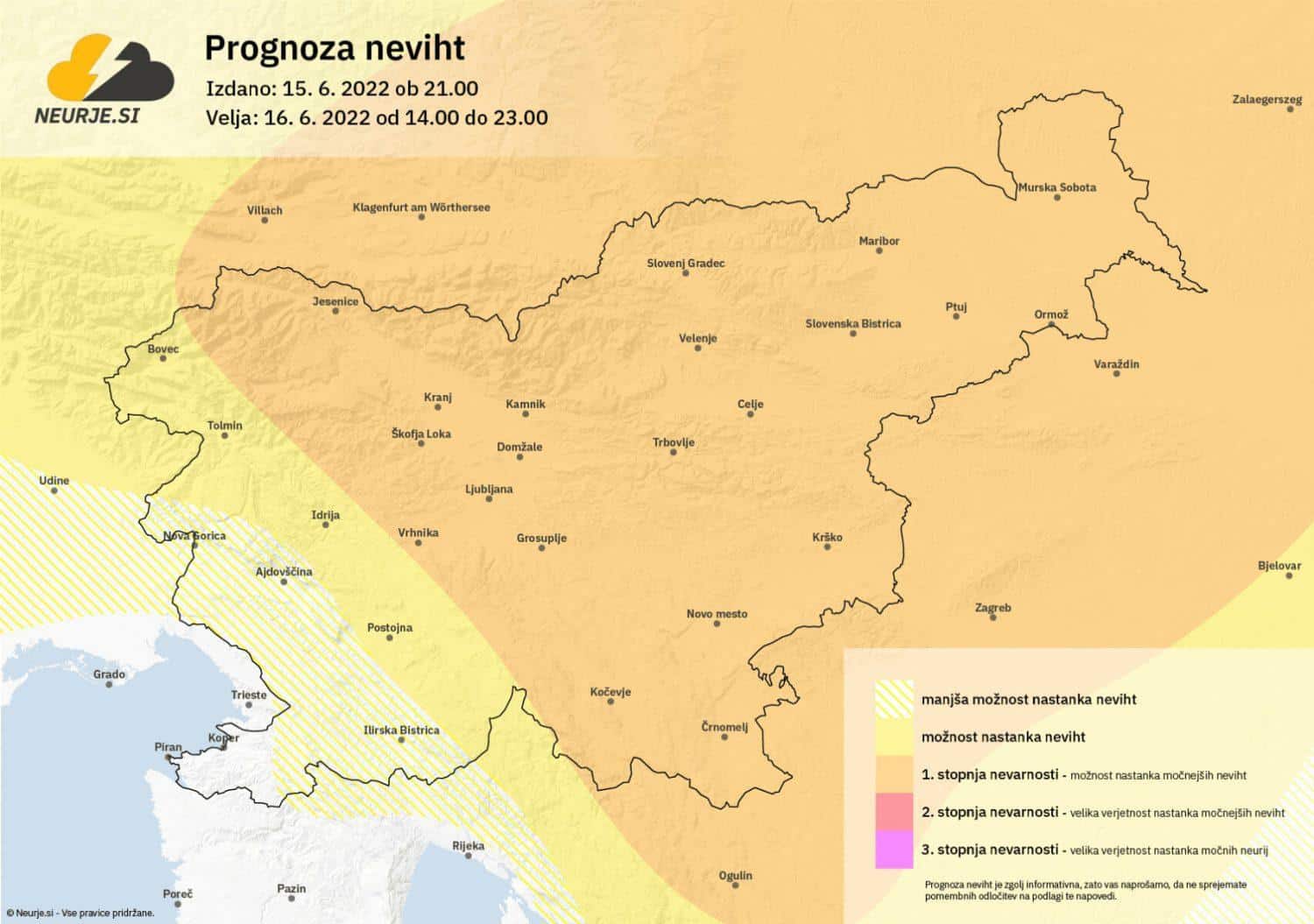 V četrtek nas po napovedih vremenoslovcev čaka pestro vremensko dogajanje.