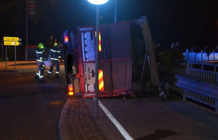 V Celju se je zgodaj davi zgodila prometna nesreča, ki jo je povzročil 73-letni voznik tovornega vozila, v katerem je prevažal okoli 60 prašičev.