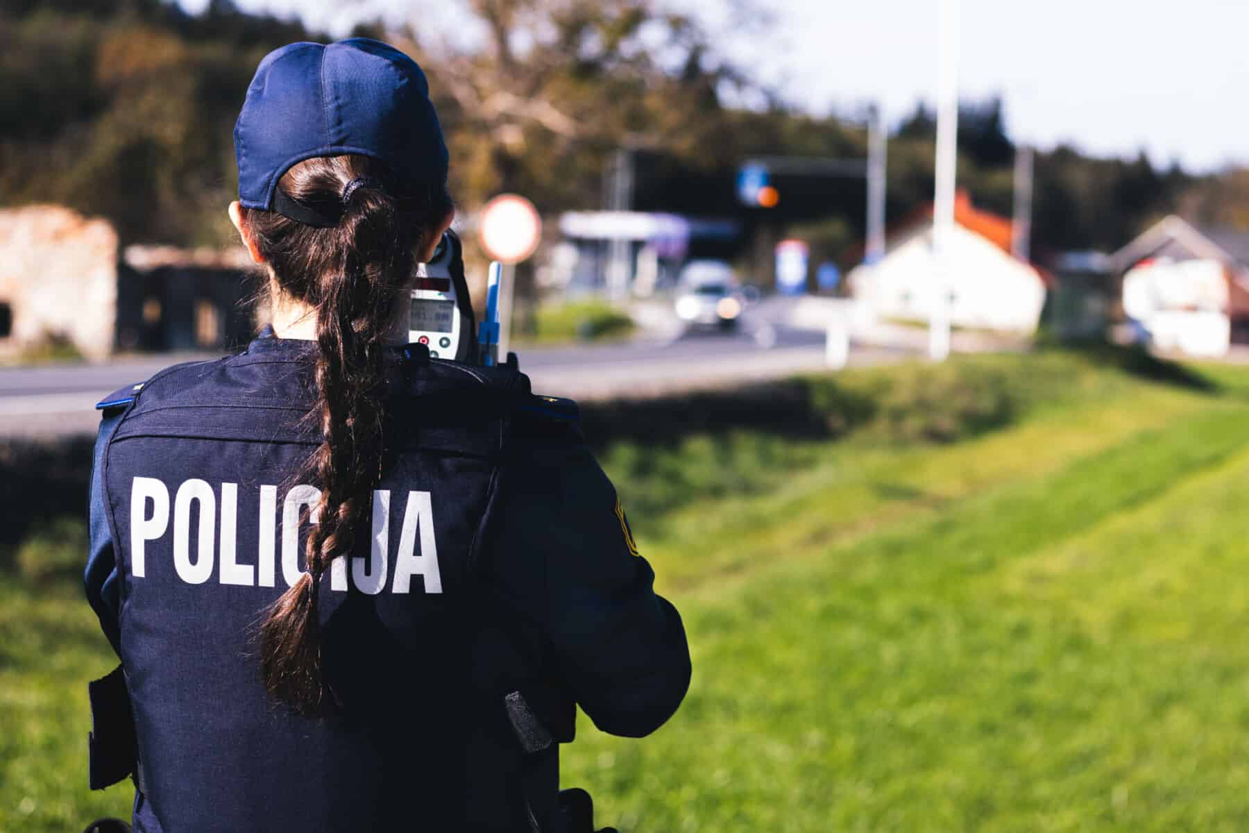 Policija radar  Foto: Anže Obretan, knmedia.net