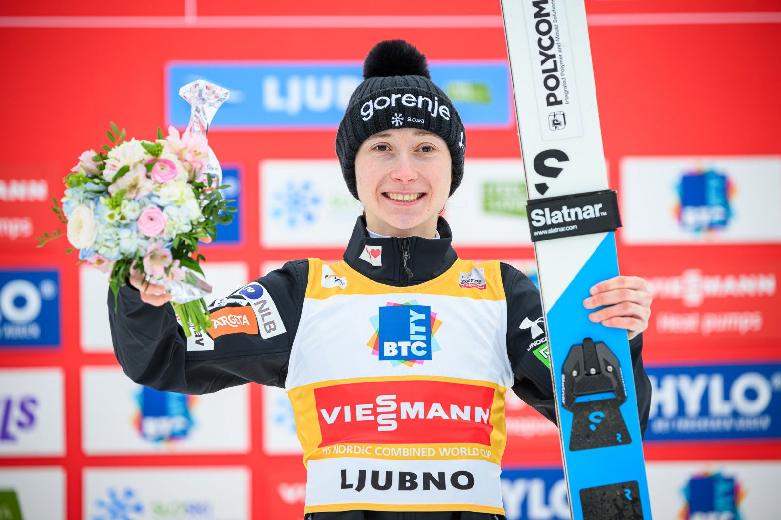 20250216-01415316 Svetovni pokal v smucarskih skokih, zenske.
Slovenska smucarska skakalka Nika Prevc.