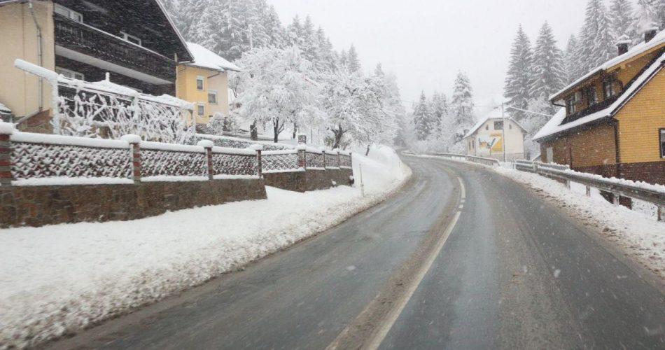 sneg, cesta, mislinjski klanec